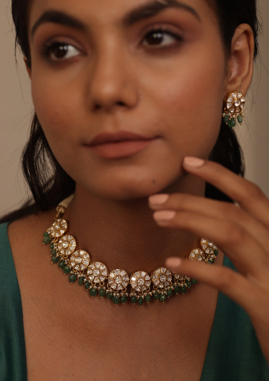 Sterling Silver Ahilya Necklace with Earrings (Full Set)