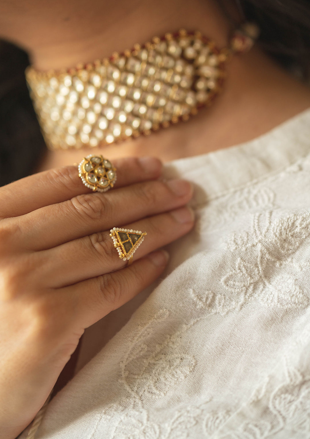Antique Pyramid Adjustable 'Tukra' Midi Finger/Toe Ring