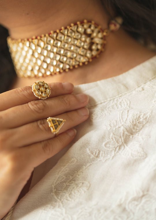 'Tukra' Monochrome Adjustable Single Toe/Midi Finger Ring