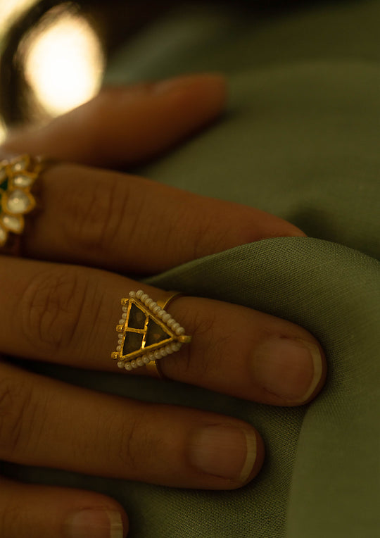 Antique Pyramid Adjustable 'Tukra' Midi Finger/Toe Ring