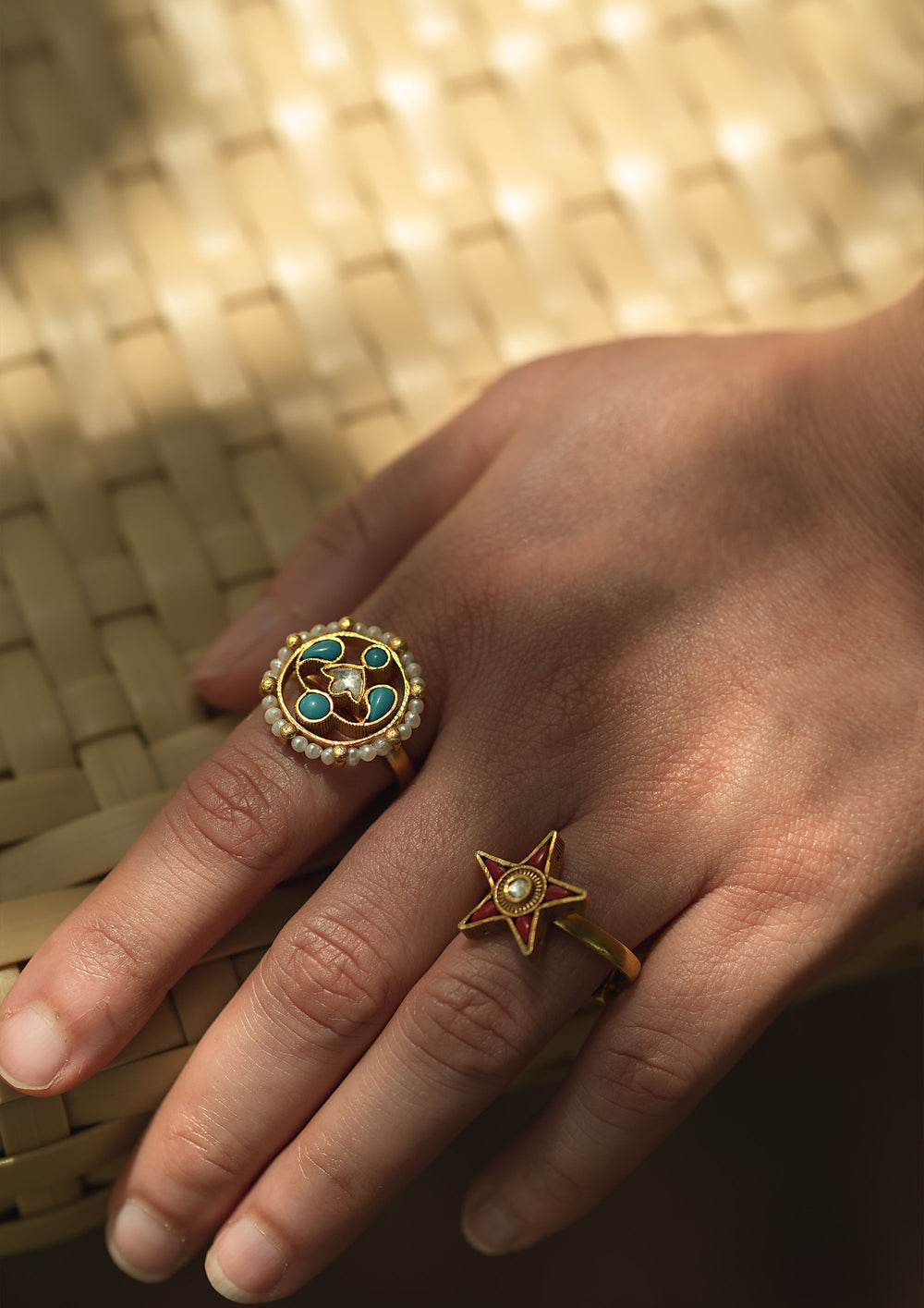 Dancing Firozas 'Tukra' Adjustable Ring