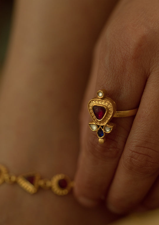 Sacred Geometry 'Tukra' Adjustable Ring