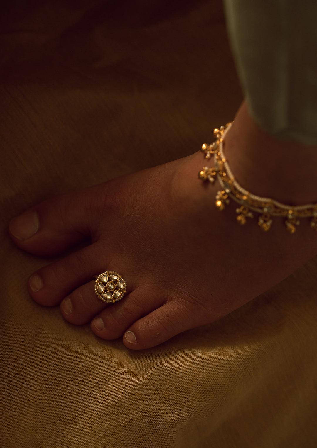 'Tukra' Monochrome Adjustable Single Toe/Midi Finger Ring