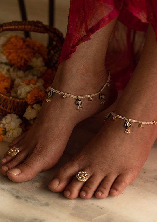 'Tukra' Monochrome Adjustable Single Toe/Midi Finger Ring