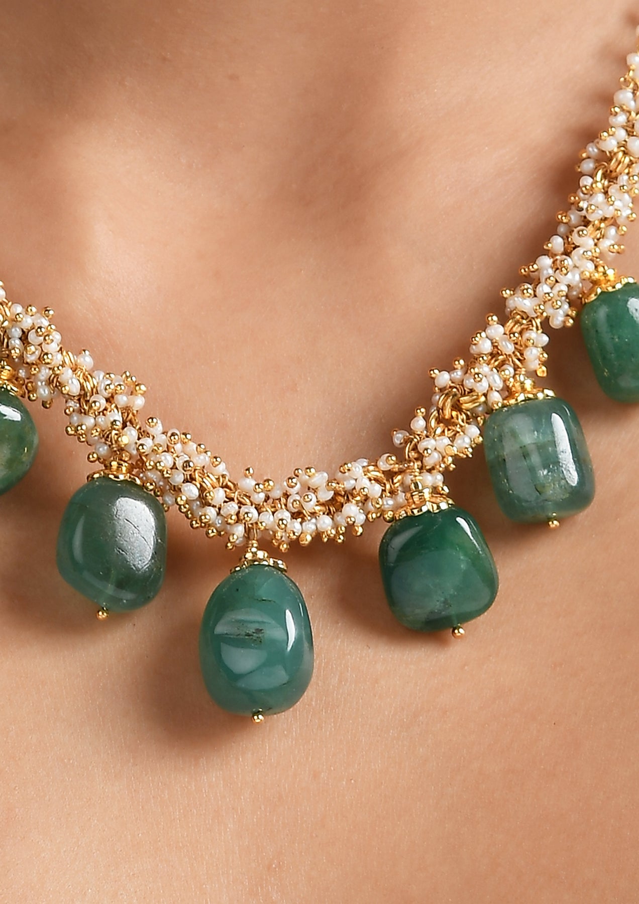 Colombian Emerald Necklace, Earrings and Ring Set in Sterling Silver d –  Nizhoni Traders LLC