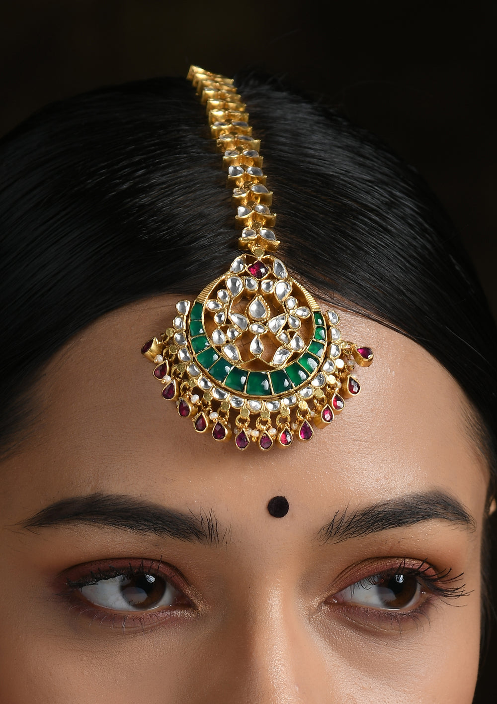 Classic Pankhi Multicolored Maangtika