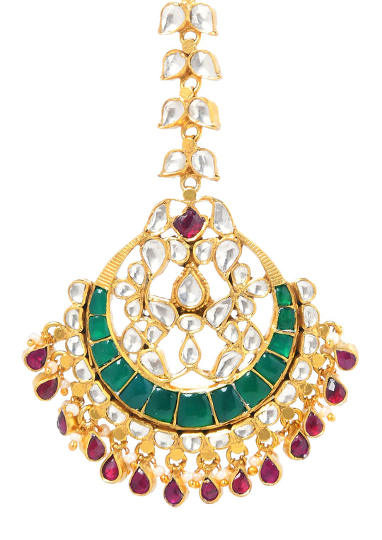 Classic Pankhi Multicolored Maangtika