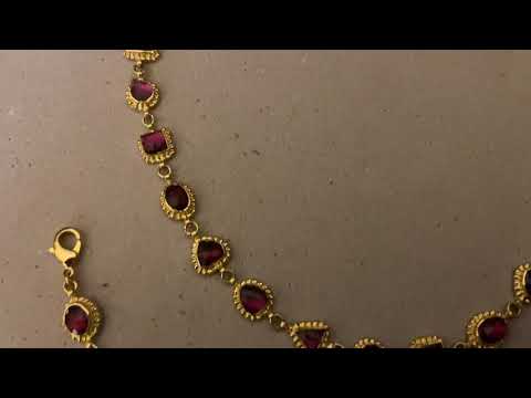Single Line Tourmaline 'Tukra' Anklets (Pair)