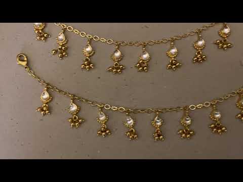 Tinkling Gold Plated 'Tukra' Anklets (Pair)