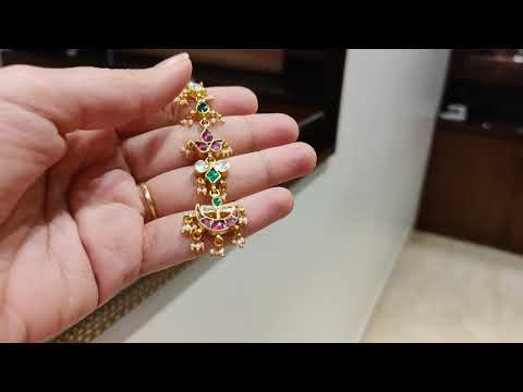 Navmi Antique Gold Polish Chand Maangtika