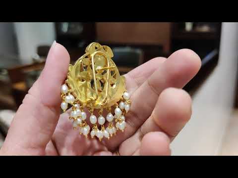 Navmi Multicolored Pankhi Chaandbalis With Pearl Hangings