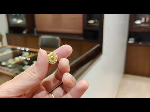 Dopehri Tiny Tear Drops Polki Studs With Pearl Edging