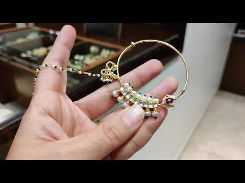 Bridal Kundan Clip-On Nath With Pearls And Polki