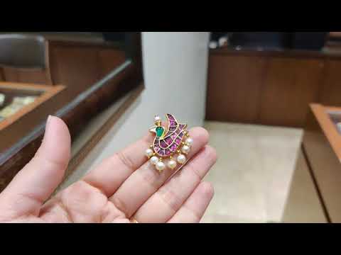 Resting Swan Studs With Tourmaline and Pearls