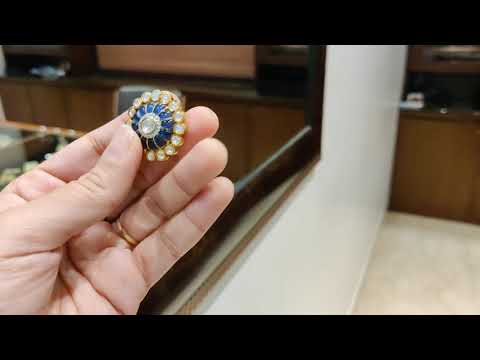 Izra Sterling Silver Blue Floral Bud Semi-Moissanite Studs