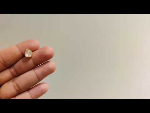 Sterling Silver Teardrop Ice Pebble Studs