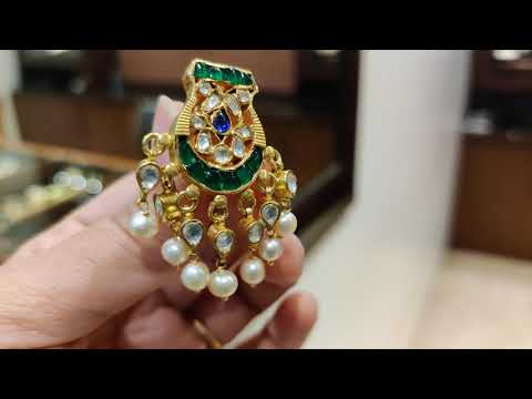 Navmi Green Goblet Chaandbalis With Pearls And Polki