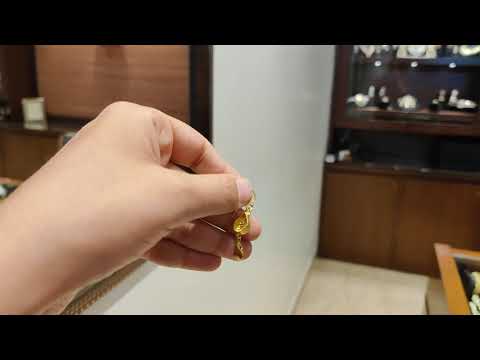 Golden Mango Fish Hook Earrings