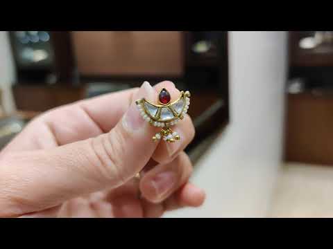 Dopehri Half Moon Maharastrian Style Clip On Nath