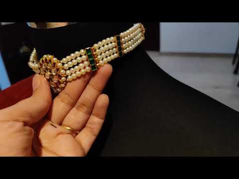 Multicolored Surya Choker With Fresh Water Pearls