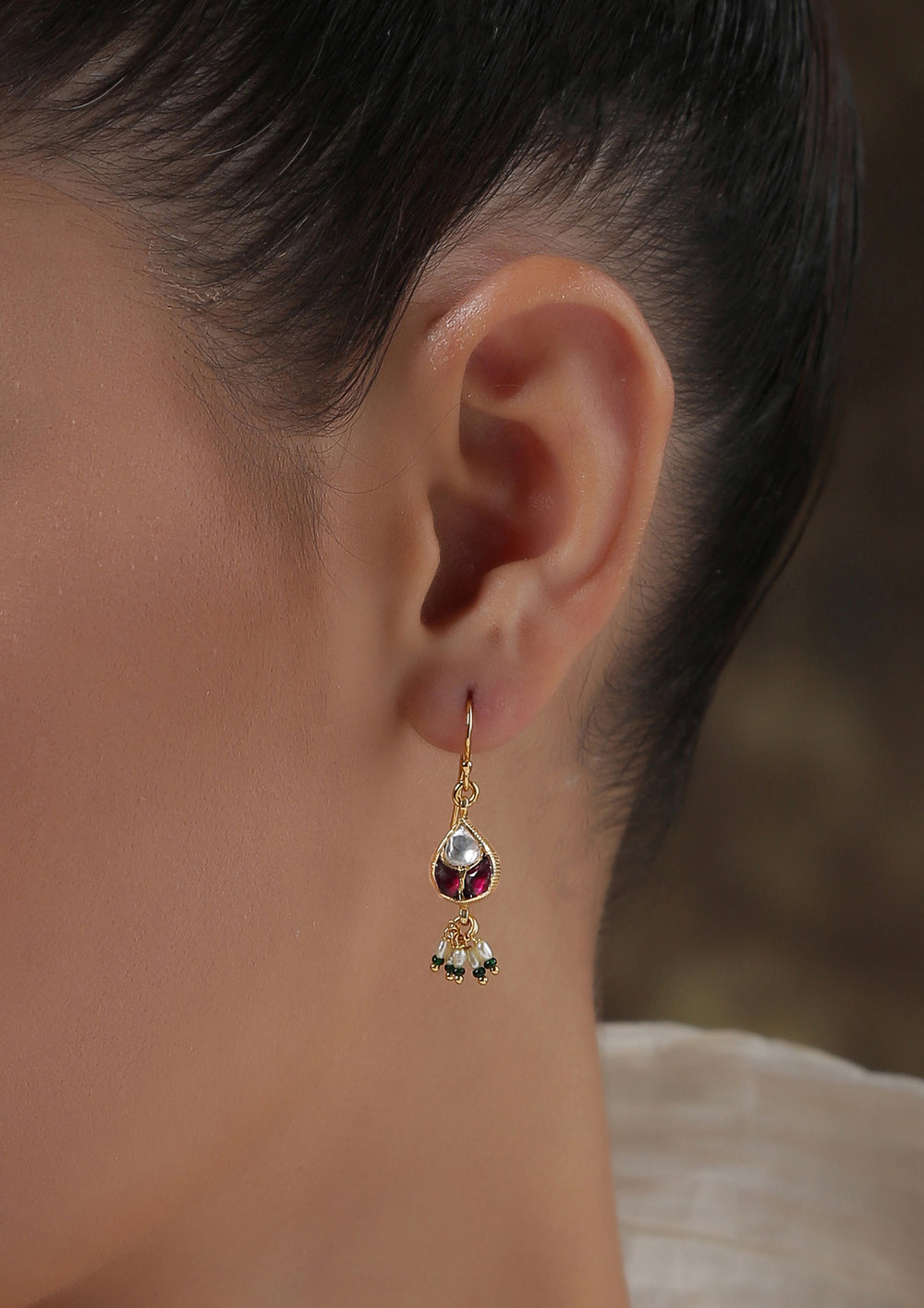 Classic Multicolored Delicate Fish Hook Earrings