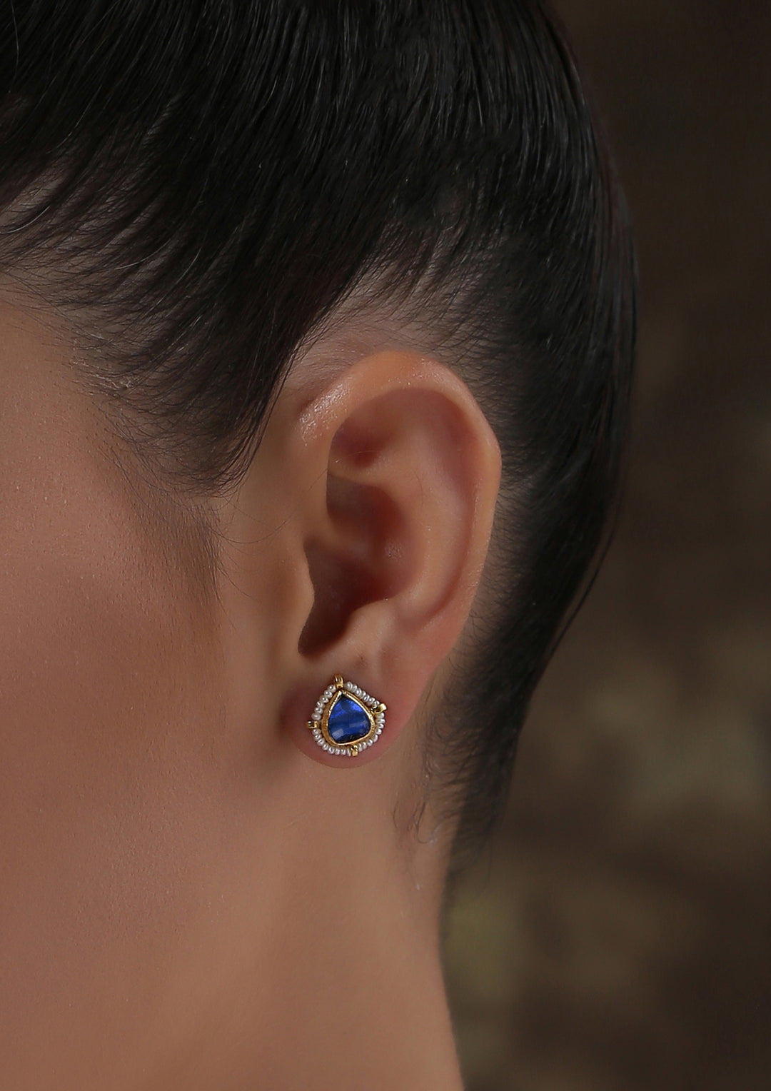 Boond' Heart of the Ocean Studs with Pearl Fringe