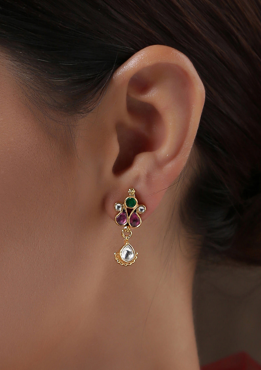 Dopehri Tiny Multicolored Paisley Studs