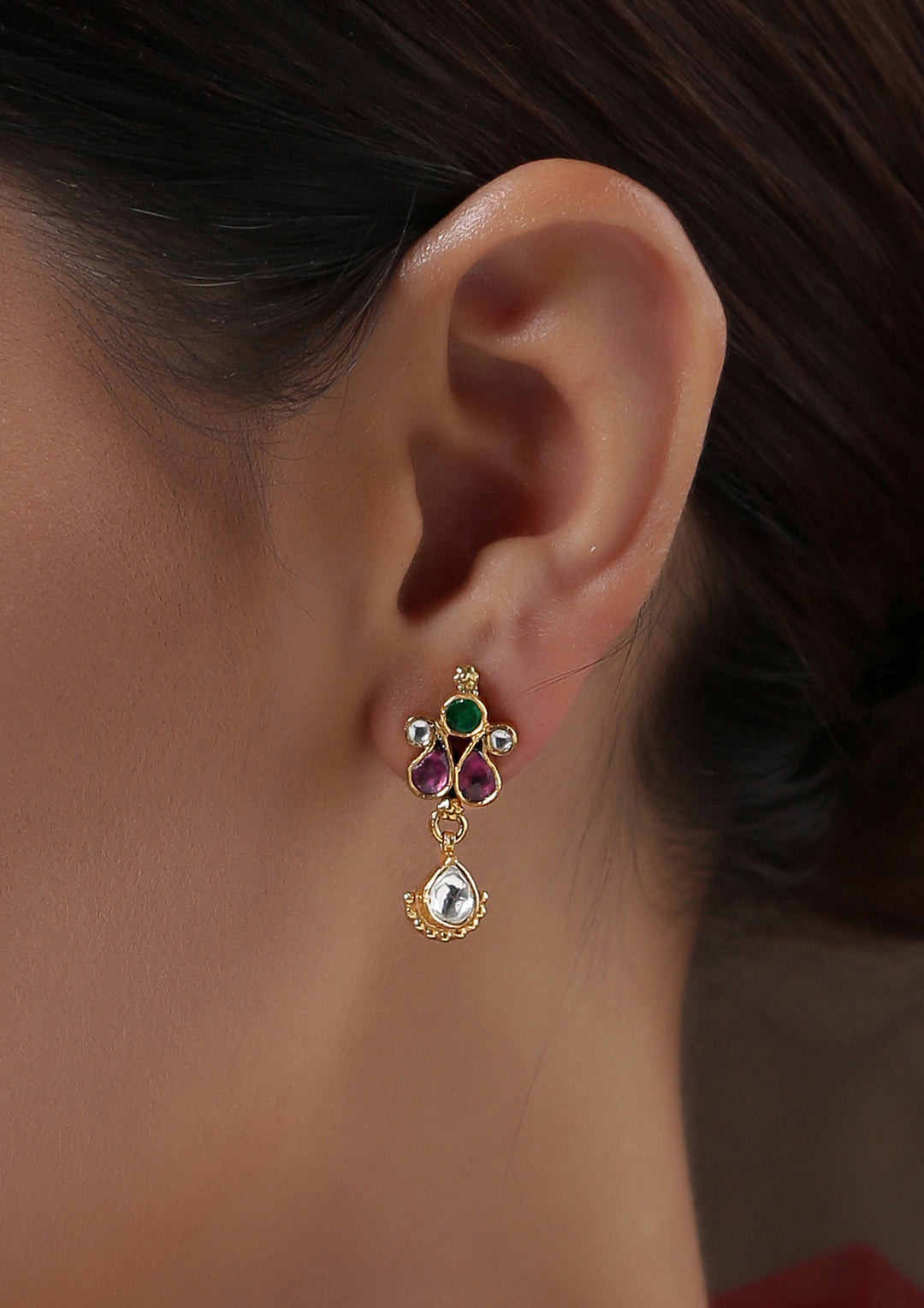Dopehri Tiny Multicolored Paisley Studs