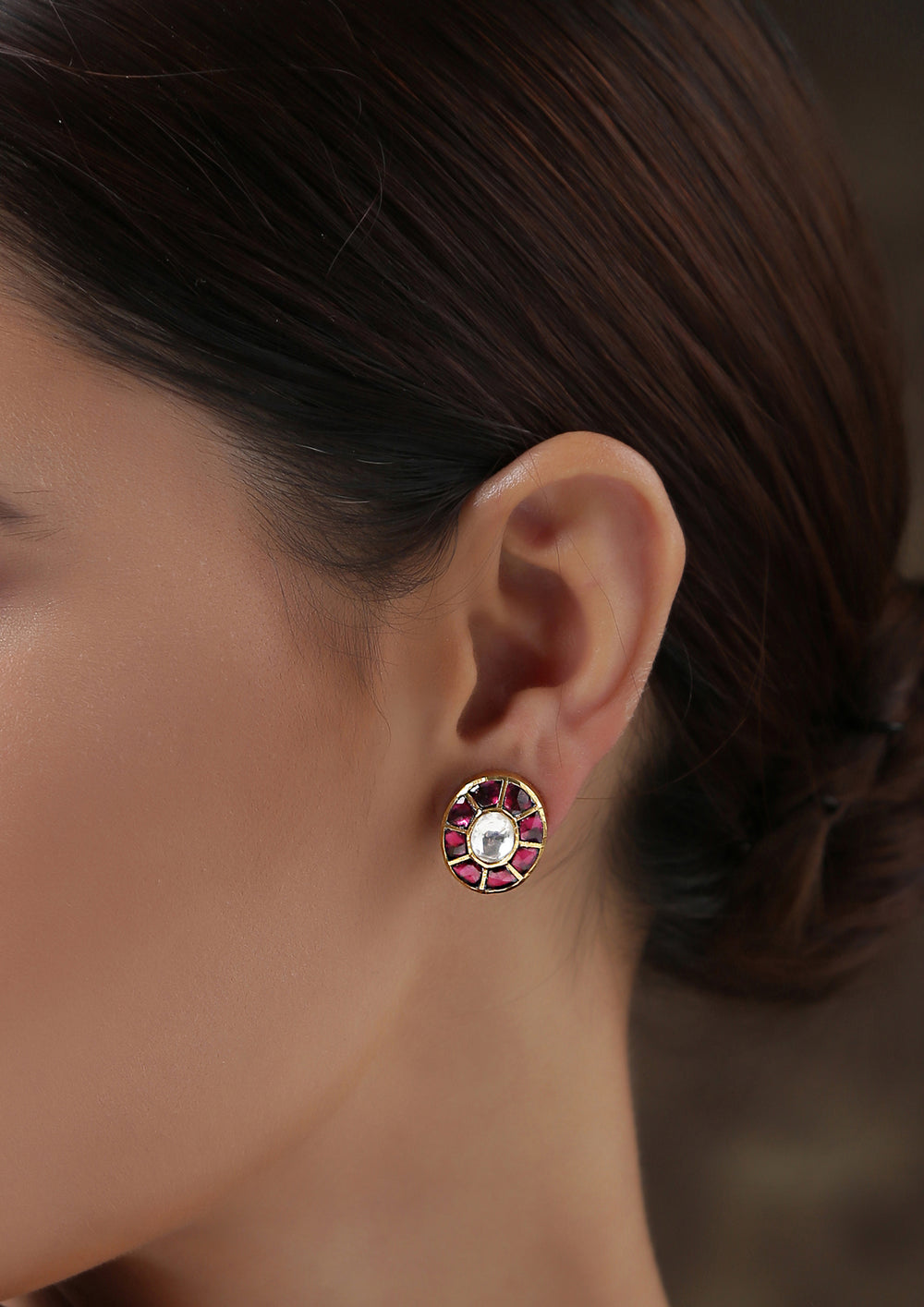 Dopehri Small Oval Tourmaline Studs