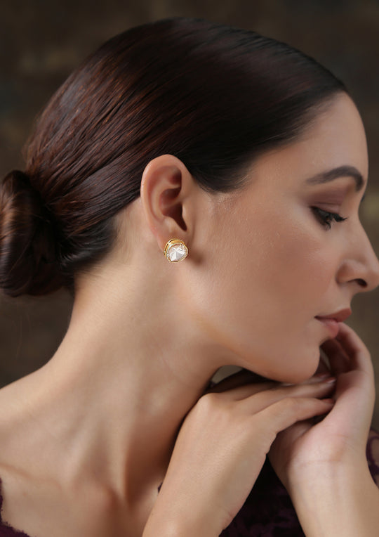 Dopehri Sterling Silver Semi-Moissanite Single Stone Studs